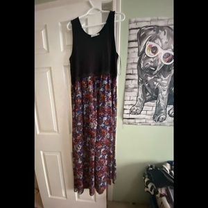 Rickis maxi dress with detailed bottom
